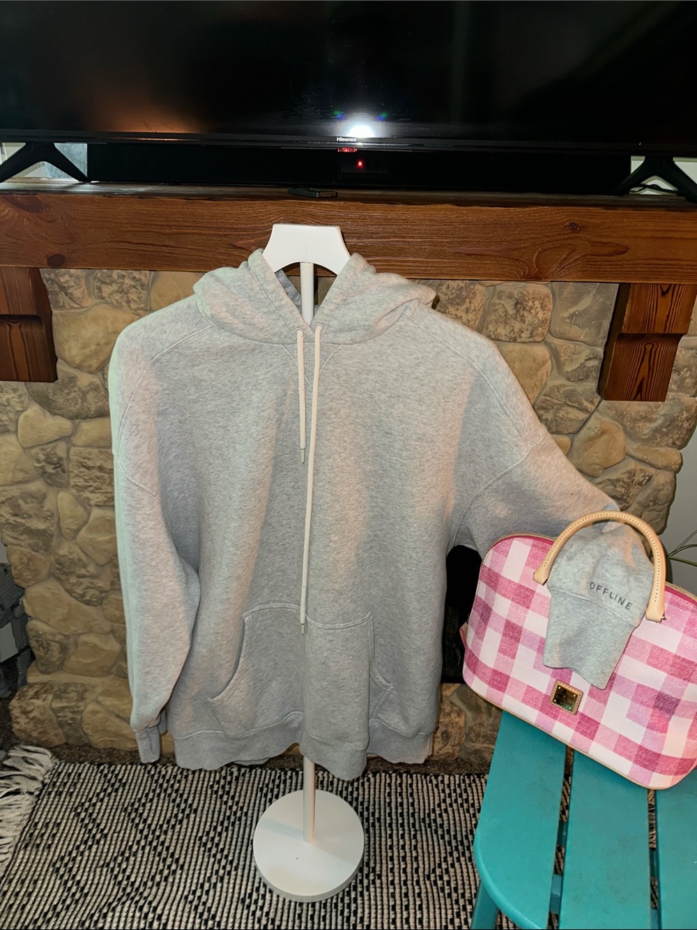🤍🤍🤍 OFFLINE Light Gray Drawstring Hoodie